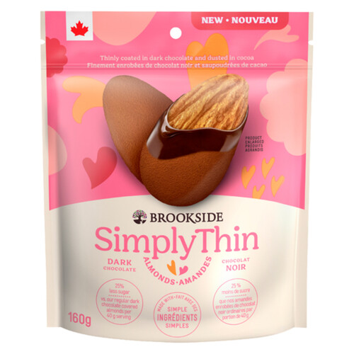 Brookside Simply Thin Dark Chocolate Almonds 160 g