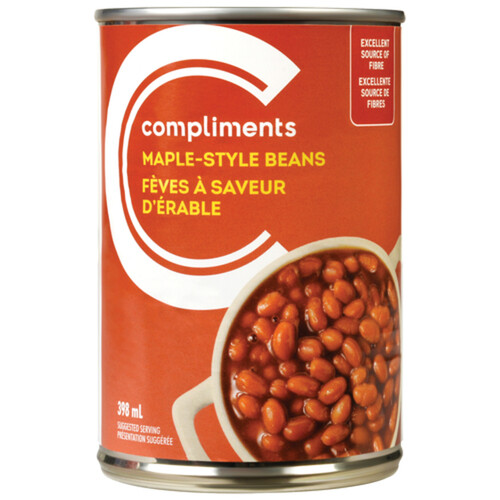 Compliments Canned Beans Maple Style 398 ml