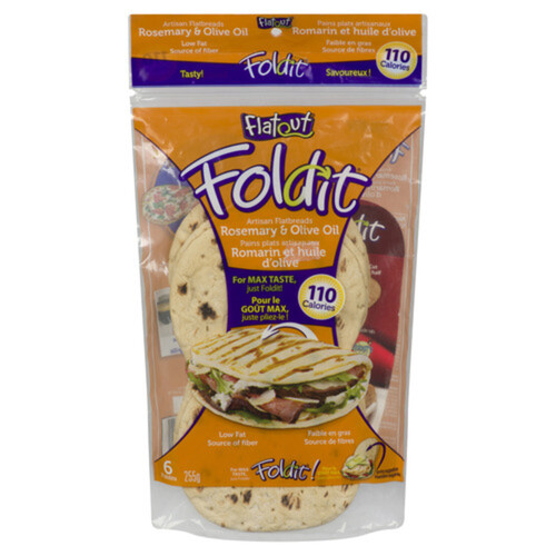 Flatout Foldit Flatbread Rosemary & Olive Oil Seasoned 225 g