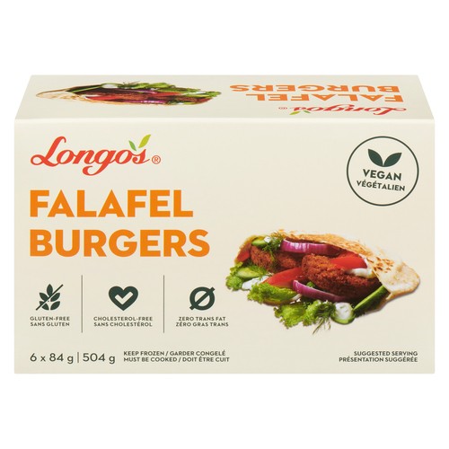 Longo's Frozen Vegan Burgers Falafel 504 g