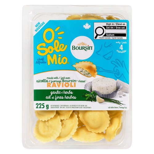 O Sole Mio Boursin Ravioli Garlic And Herbs 225 g
