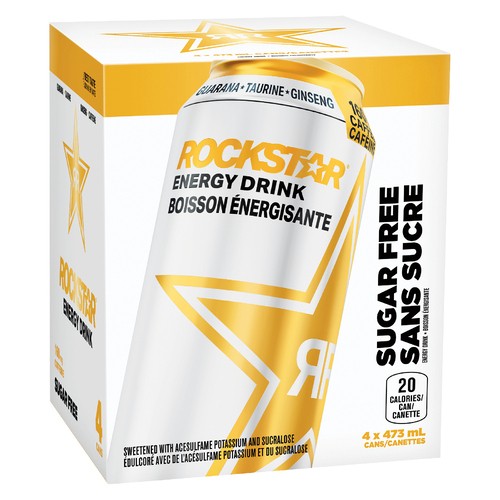 Rockstar Energy Drink Sugar Free 4 x 473 ml (cans)