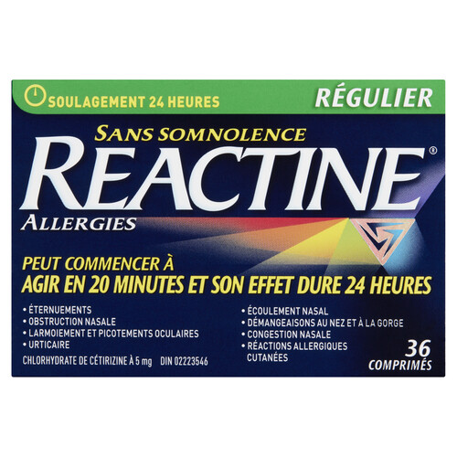 Reactine Regular Strength 5mg Tablets 36 EA