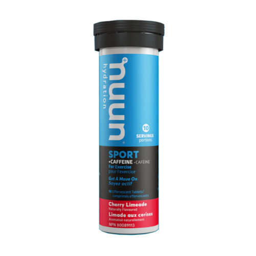 Nuun Hydration Sport + Caffeine Effervescent Tablets Cherry Limeade 10 Count