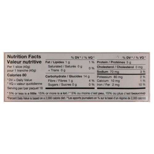 GluteNull GlutenFree Bread Buckwheat 737 g Voilà Online Groceries & Offers