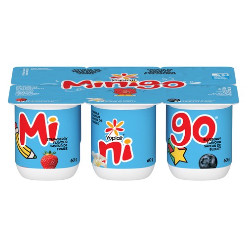 Yop 2% Minigo Duo Kids Snack Variety Pack 6 x 60g