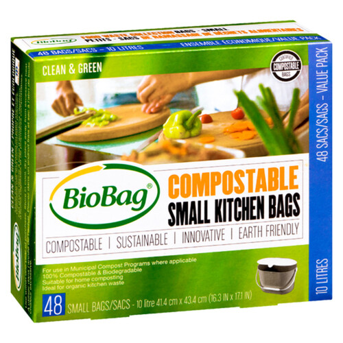 BioBag Compostable Kitchen Garbage Bag Small 48 Bags