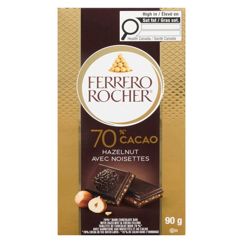 Ferrero Canada Tablet Bar Dark Chocolate Hazelnut 90 g