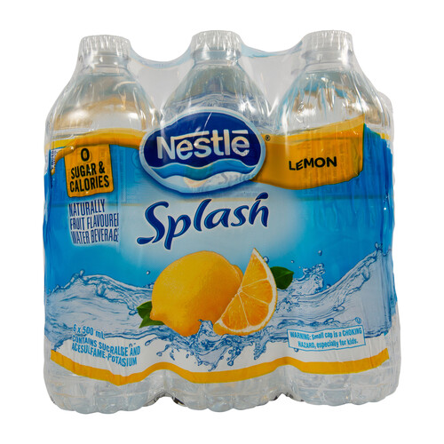 Nestlé Splash Water Lemon 6 x 500 ml (bottles)