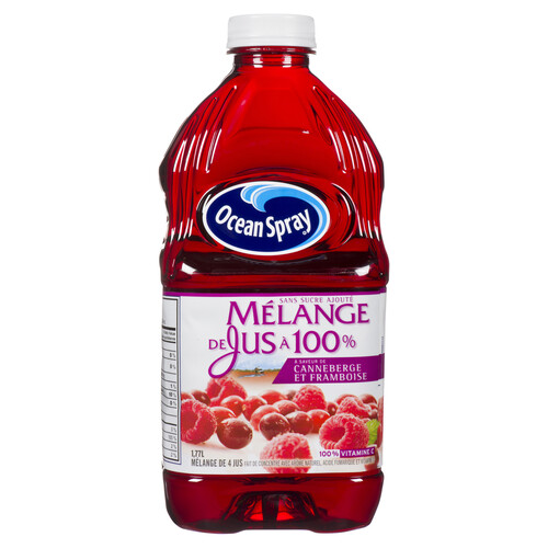 Ocean Spray 100% Juice Blend Cranberry Raspberry 1.77 L (bottle)