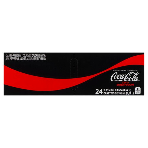 Coca-Cola Zero Sugar Soft Drink 24 x 355 ml (cans)