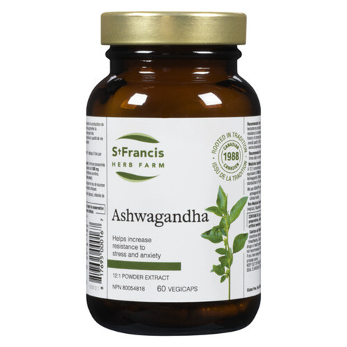 St. Francis Herb Farm Ashwagandha 60 Vegetable Capsules