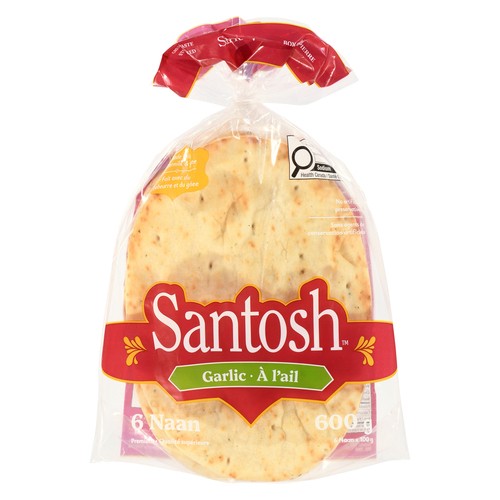 Santosh Naan Garlic 6 Pack 600 g