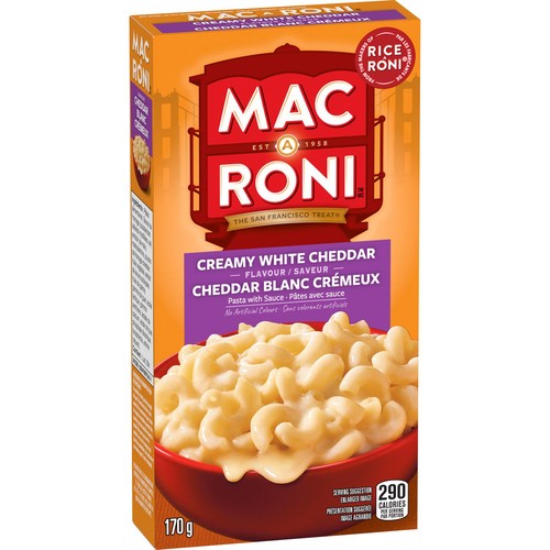 Mac-A-Roni Pasta With Sauce Creamy White Cheddar Flavour 170 g