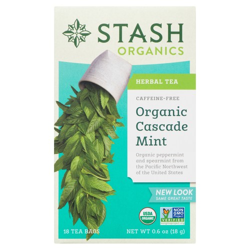 Stash Organic Herbal Tea Cascade Mint 18 Tea Bags