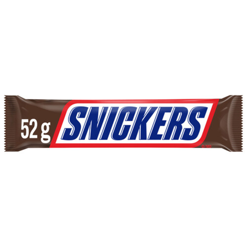 Snickers Peanut Milk Chocolate Candy Bar Full Size Bar 52 g