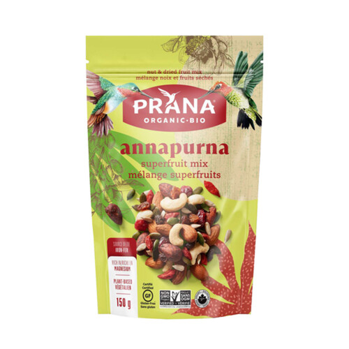 Prana Organic Annapurna Trail Mix Almond Goji Cranberry 150 g