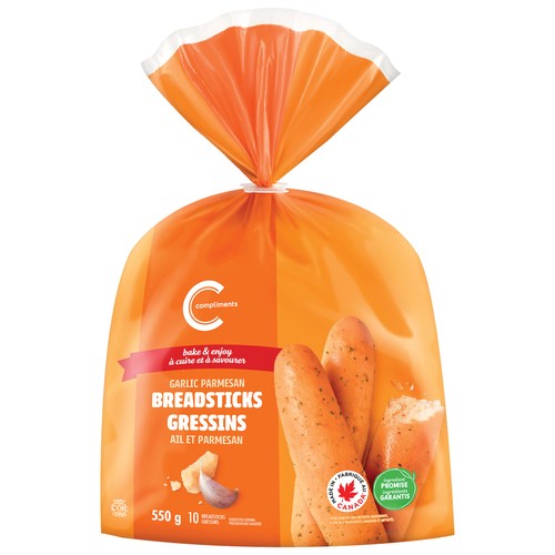 Compliments Breadsticks Garlic Parmesan 550 g