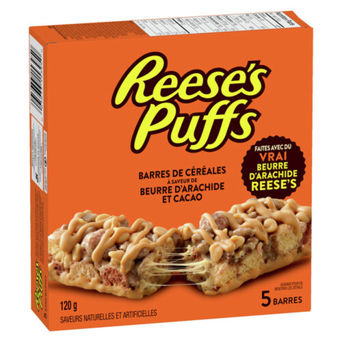 Reese Puffs Cereal Bars Peanut Butter & Cocoa 120 g