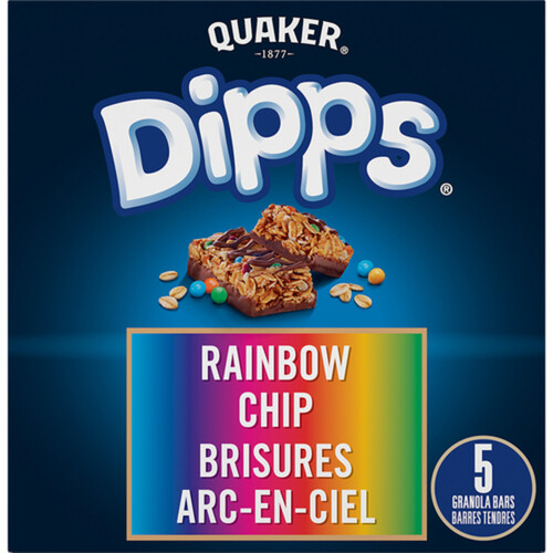 Quaker Dipps Granola Bars Rainbow Chip 150 g