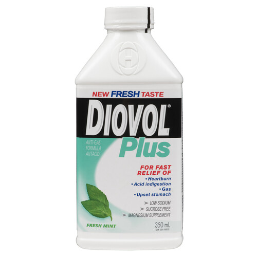 Diovol Plus Antacid Liquid Mint 350 ml