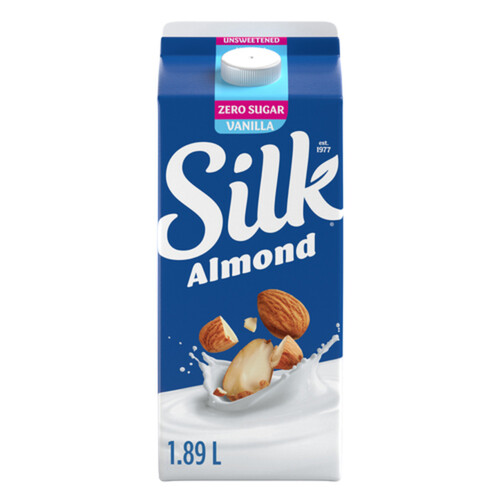 Silk Dairy-Free Almond Beverage Unsweetened Vanilla Flavour 1.89 L