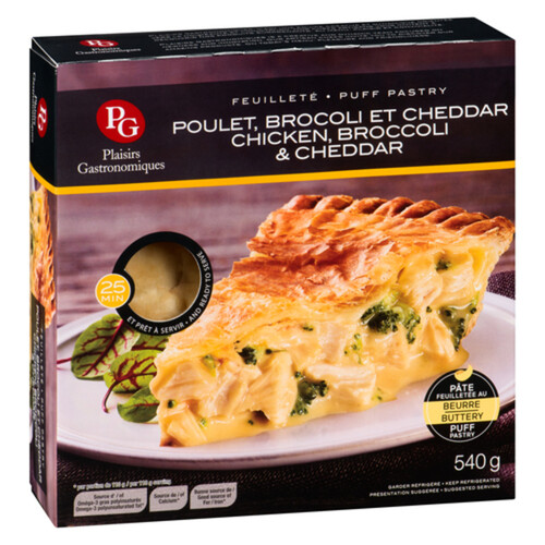 Plaisirs Gastronomiques Puff Pastry Cheddar Chicken & Broccoli 540 g