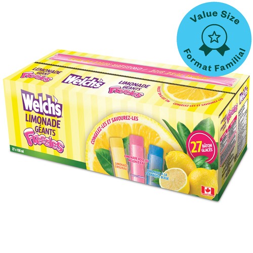 Welch's Freeze Pops Lemonade Giant 27 x 150 ml (cans)