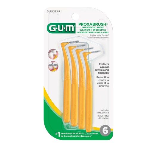 GUM Proxabrush Angle Cleaner Tight Cylindrical 6 Count
