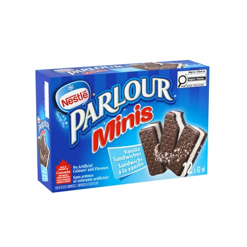 Parlour Minis Frozen Dessert Sandwich Vanilla 12 x 63 ml