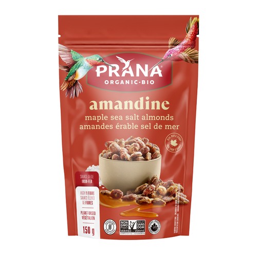 Prana Organic Amandine Almonds Maple 150 g