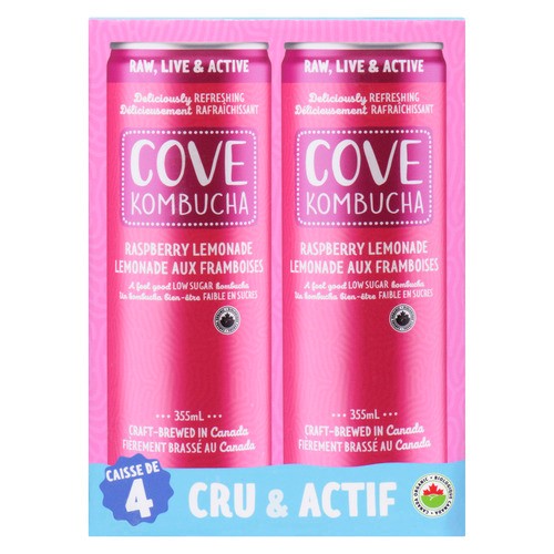 Cove Raspberry Lemonade Beverage 4 x 355 ml (cans)