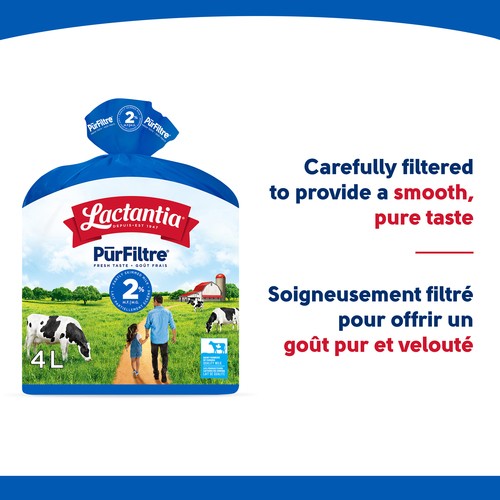 Lactantia PurFiltre 2% Milk Partially Skimmed 4 L