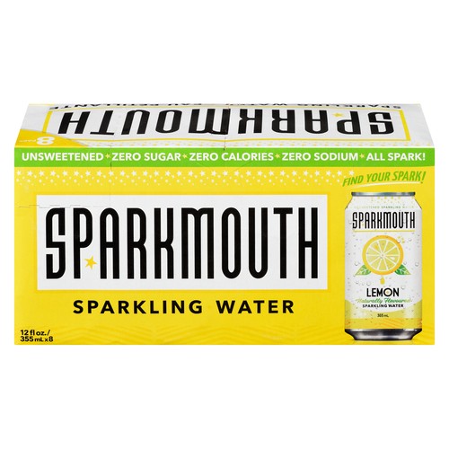 Sparkmouth Sparkling Water Lemon 8 x 355 ml (cans)