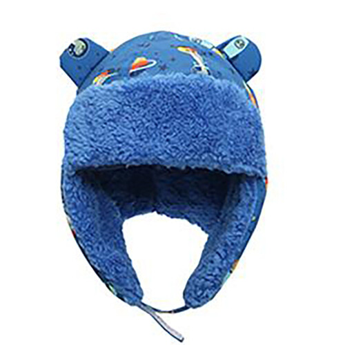 FlapJack Water Repellent Trapper Hat Dinosaur Blue Medium 1 Count