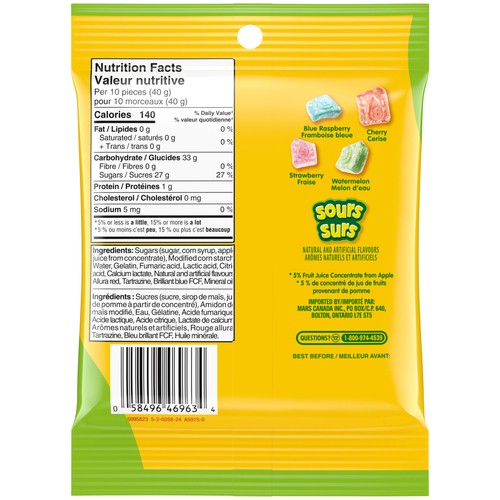 Starburst Candy Gummies Sour 142 g