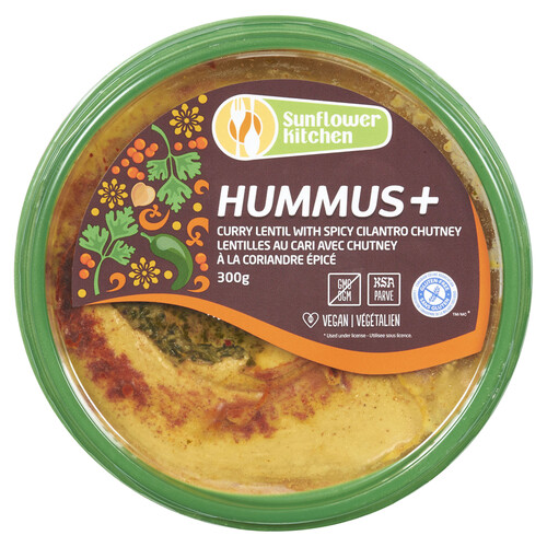 Sunflower Kitchen Hummus Curry Lentil With Spicy Cilantro Chutney 300 g