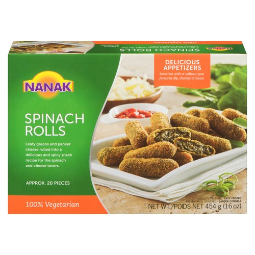 Nanak Vegetarian Spinach Rolls 454 g