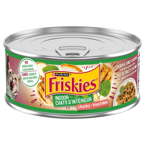 Friskies Wet Cat Food Indoor Chunky Chicken & Turkey Casserole 156 g