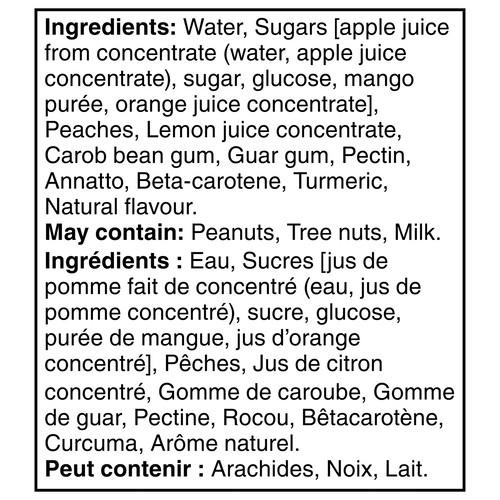 Del Monte Fruit Bars Mango With Peach 10 x 50 ml