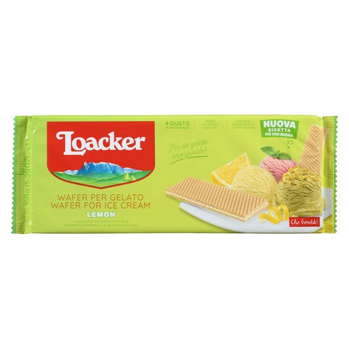 Loacker Crispy Wafers With Lemon Cream Filling 150 g