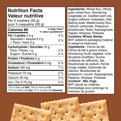 Christie Premium Plus Crackers Whole Wheat 481 g