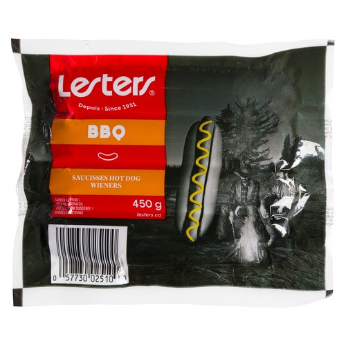 Lesters Hot Dog Franks Barbeque 450 g