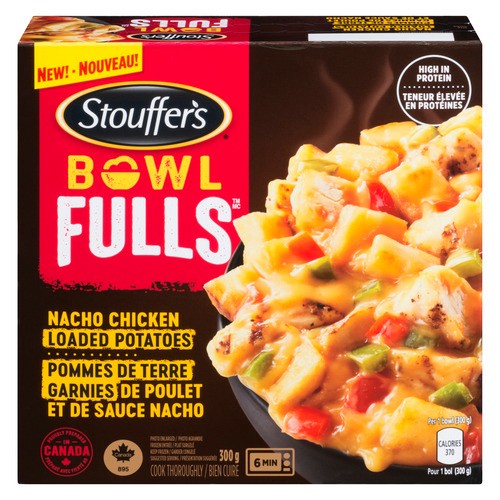 Stouffer's Bowl Fulls Frozen Nacho Chicken Loaded Potatoes 300 g
