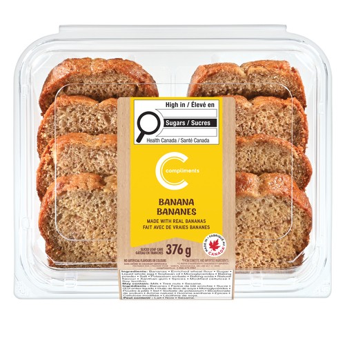 Compliments Sliced Loaf Cake Banana 376 g (Frozen)