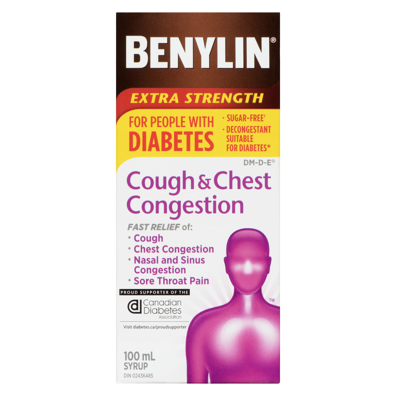 Benylin Cough & Chest Congestion Syrup For People With Diabetes 100 ml