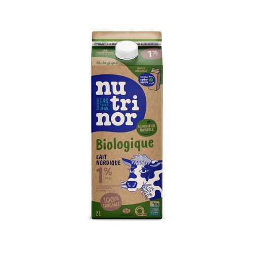 Nutrinor Organic 1% Milk Nordic  2 L