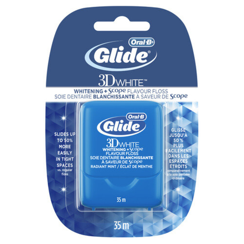 Oral-B Glide 3D White Whitening Scope Dental Floss Radiant Mint 35M