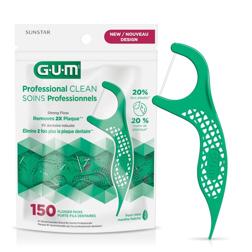 GUM Professional Clean Flossers 150 Count