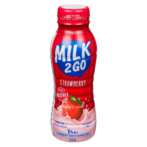 Milk 2 Go 1% Milk Strawberry 310 ml